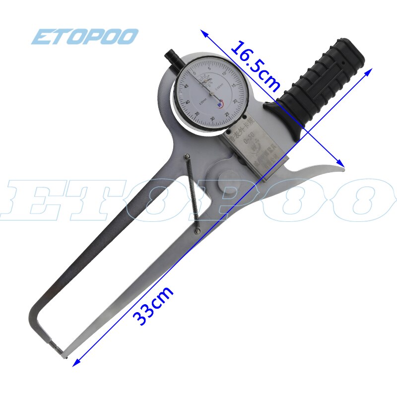 0-50mm 125mm Snap Gage Outside Diameter Dial Caliper Thickness Gauge Throat Depth 125mm Measurement Tool