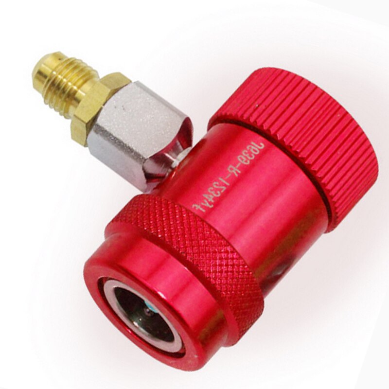 Rood/Blauw 1/4 "Sae Connector Voor Jaguar/Land Rover 1 Stuk/paar R1234yf Auto Airconditioning Systeem Hoge/Lage Kant Handmatige Koppeling: High Side