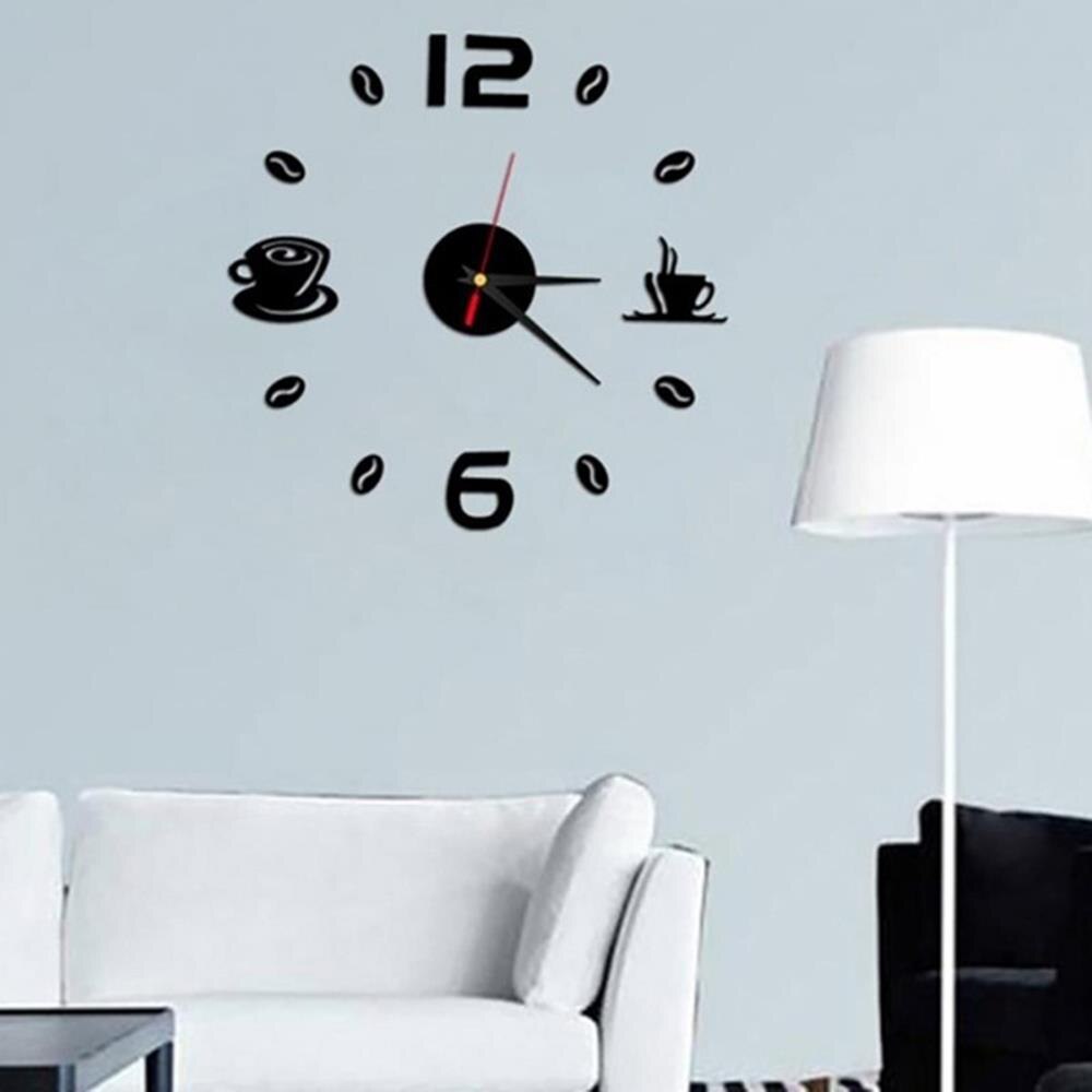 Acrylic Quiet 3D Clock Mirror Clock Wall Clock Windows Home Decor Office Livingroom Silent Interior DIY