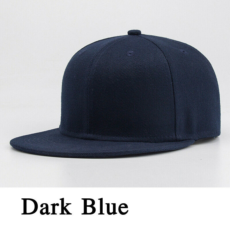 Ny sport baseball cap blank almindelig solid snapback golfbold street hat mænd kvinder: Dyb blå
