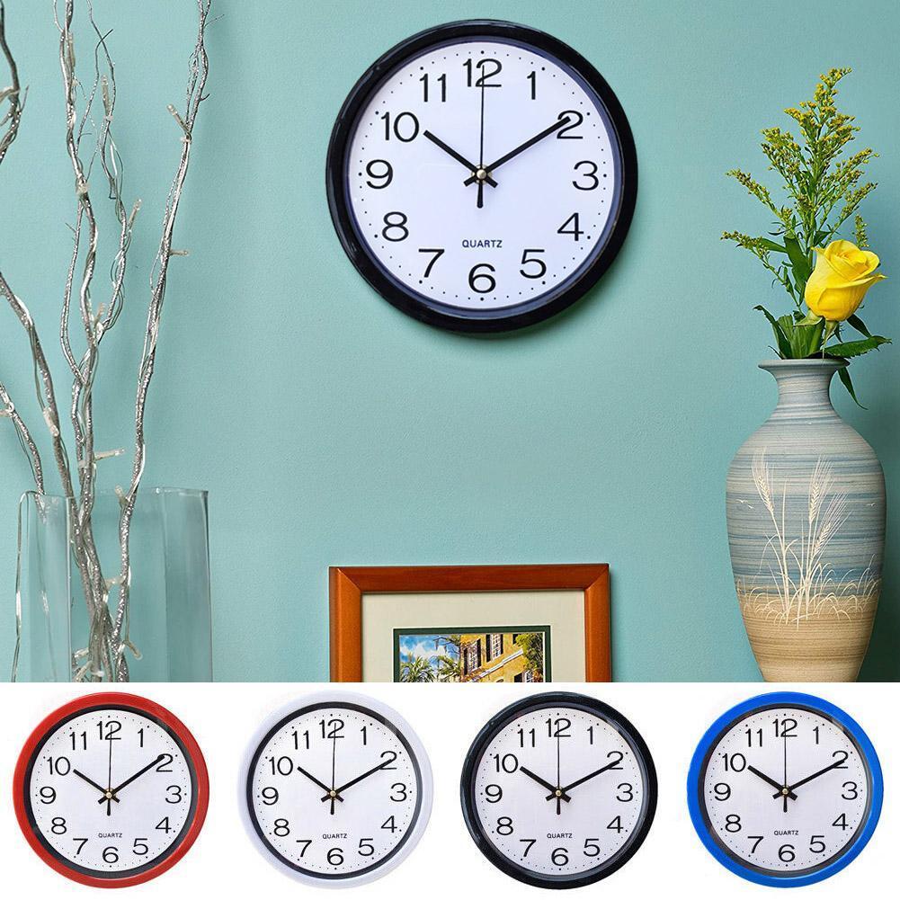Wall Clock Simplicity Round Quartz Silent Sweep Bedroom Decor Movement For Home Kitchen Office Fits Clocks Room