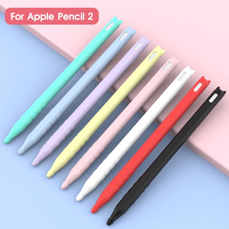 Colorful Compatible Case For Apple Pencil 2 Case Compatible For IPad Tablet Touch Pen Stylus Protective Sleeve Soft Bag