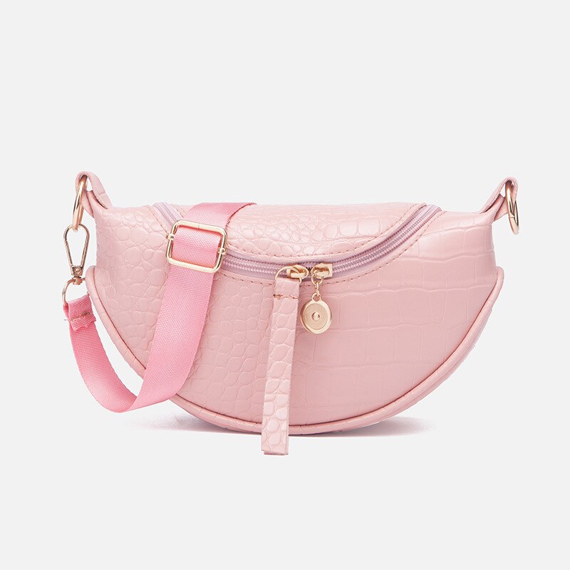 Frauen Verstellbaren Gürtel Taille Packungen Brust Tasche Reißverschluss Wasserdichte PU Leder miserabel Taschen Reise Sprots Geldbörse Telefon Beutel fanny Pack: Rosa