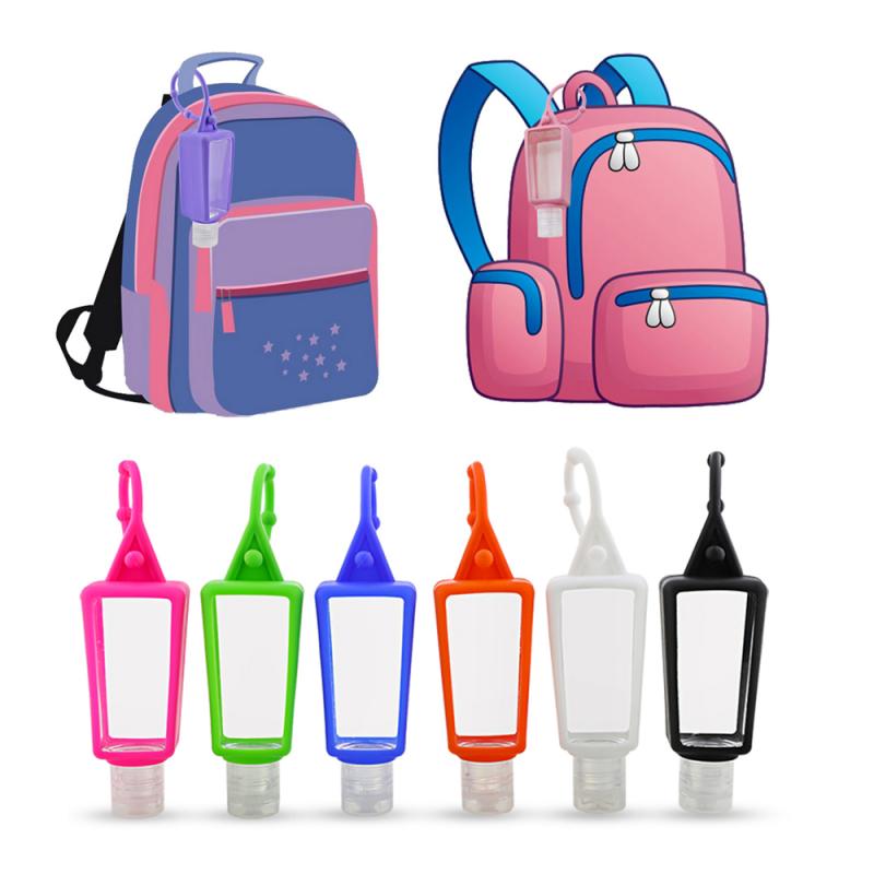 30ml Refillable Hook plastic bottle travel size containers hand sanatizer bottles refillable empty Silicone cosmetic containers