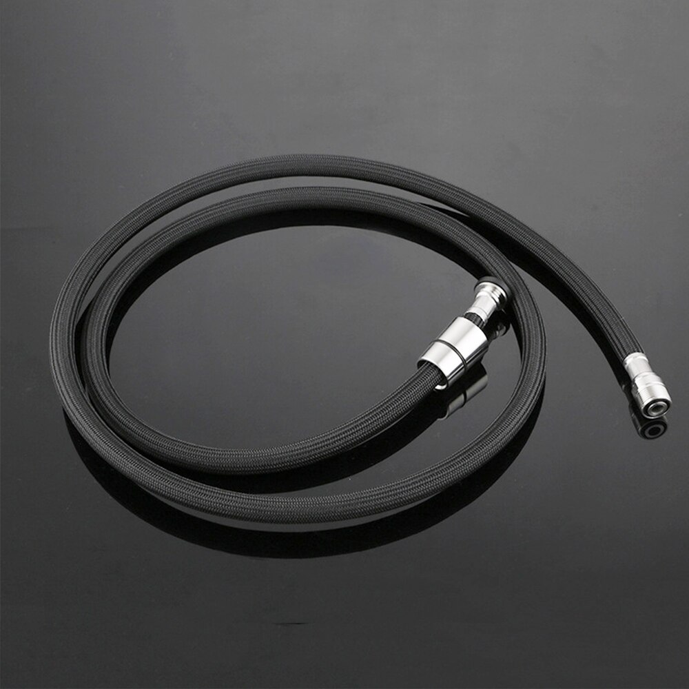 Universal G1/2 M15*1 Pull Out Kitchen Faucet Hose 80cm-150cm Nylon Braided Flexible Water Hose Black Gray Plumbing Spinning Tube