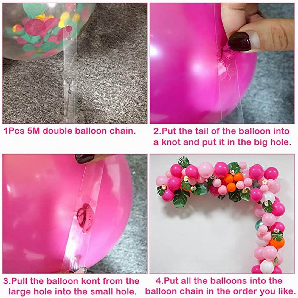 140pcs Tropical Balloon Garland Arch Kit for Hawaii Flamingo Party Decorations Birthday Party Luau Summer Beach Party Supplies