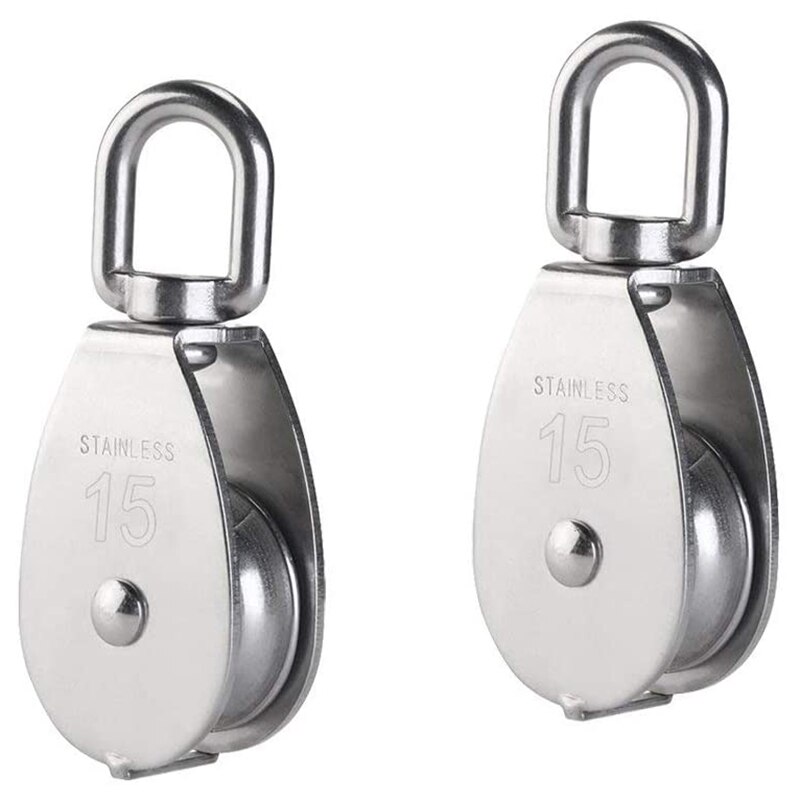 6 stuks  m15 enkele katrolblokken hangende draad sleepwiel draaibare hijsdraad kabel katrol rol