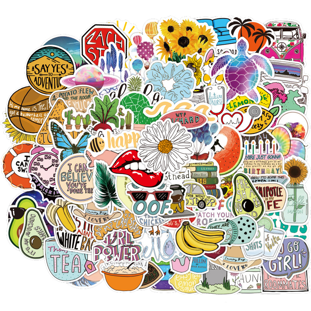 10/30/50PCS Small Fresh Decal Stickers Suitable for Laptops, Skateboard Phones, Aesthetics Series DIY Stickers