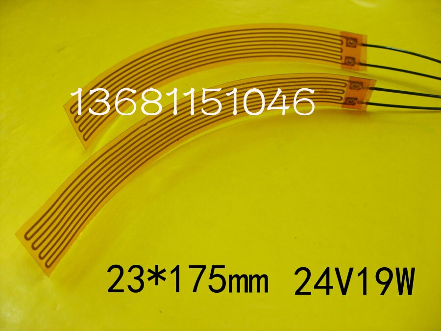 dünn Heizung Blatt Polyimide Heizung Film flexibel Heizung Gürtel Heizung 23X175mm 24V19W