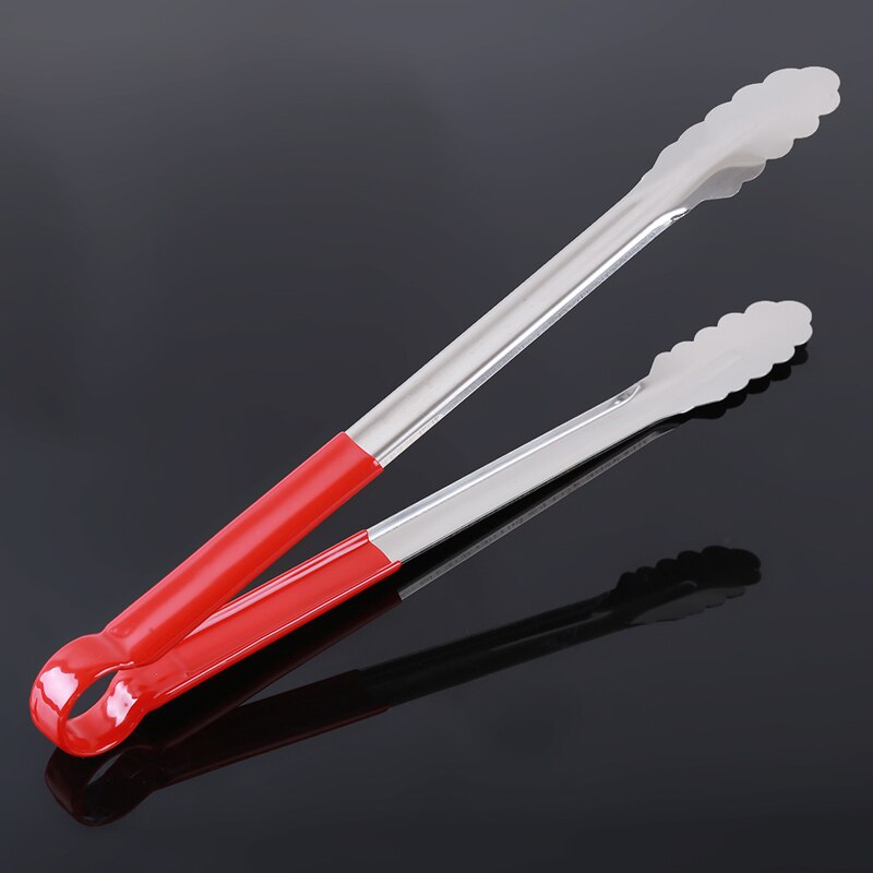 Stainless Steel Food Clip Snack Fryer Buffet Serving Tongs France Frying Kitchen Food Tongs: 12inch