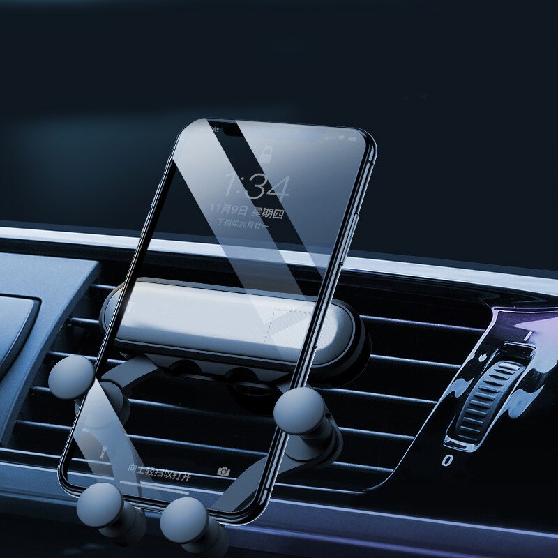 Suporte do telefone do carro de gravidade,, saída de ar para iphone xs max samsung