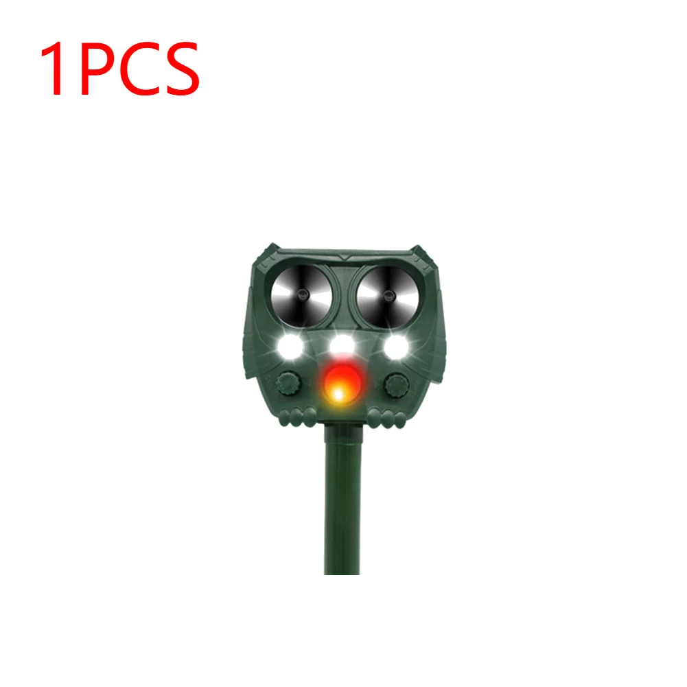 Répulsif Solaire Rechargeable à Massage Ultrasonique, Lumière LED, Alarme pour Verger, Serre, Jardin bobines al: Gris clair