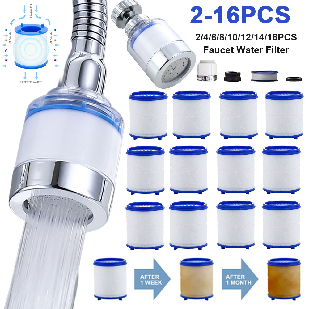 Faucet Filter Elements Water Purifier Filter emove Chlorine Heavy Metal Faucet Adapter PP Cotton Filtration for Kitchen Bathroom