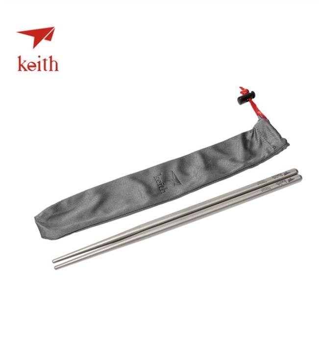 Palillos chinos para acampar, Picnic, comida de titanio, palillos chinos Ti5622 Ti5822: Ti5622