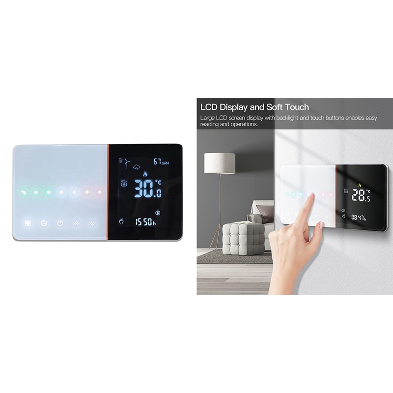 Nowe Wifi Tuya termostat grzejnikowy regulator temperatury ręczne przesuwanie robić ogrzewania stacja pogodowa kontrola aplikacji