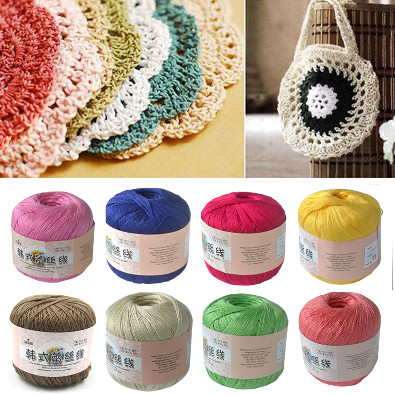 Fil de coton Crochet de 50g/boule | Fil de coton fin, fils Crochet de coton, fils à tricoter à la main, tricot Machine, fils Crochet