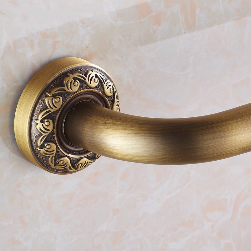 Wall Mounted Brass Carved Grab Bars Safety Handles Hand Rail Bathroom Bar Bathroom Accessories XF2