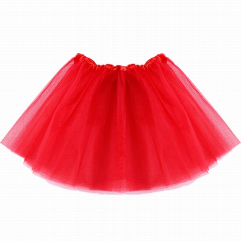 Baby flickor chiffong fluffiga pettiskirts tutu prinsessa festkjolar danskläder tyll tutu balett tjej kjol prinsessa i 2-8 år: Röd