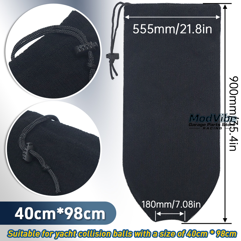 Boat Fender Cover Protector Anti-Collision Ball Sleeve Protection Black Velvet Anti-UV For Marine Boat Sailing Yacht Bumper: WHITE