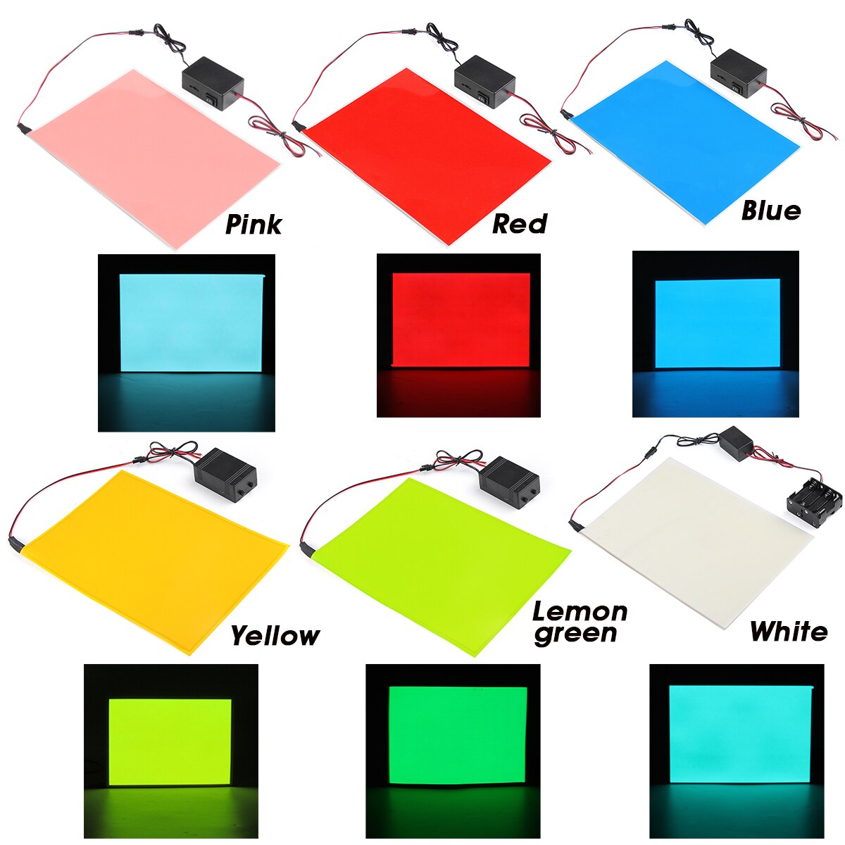 A4 LED EL Tafel Elektrolumineszenz Papier Neon- Blatt Hintergrundbeleuchtung Dekoration Wandler 12V Für Heimat Auto Einkaufen Einkaufen Party