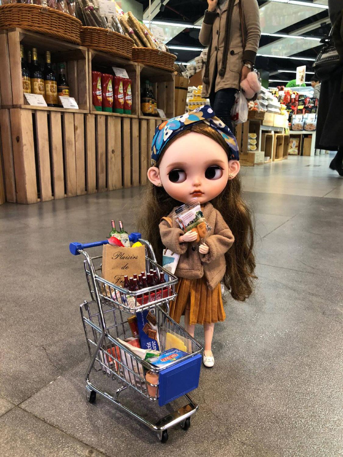 2 sztuk/partia śliczne miniaturowe supermarket żywności 1/6 skala miniaturowe supermarket drink dla 1/6 blyth azone bjd Dollhouse accessroies