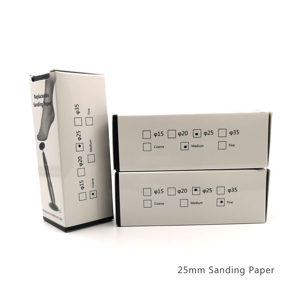 HYTOOS 100 pezzi di carta abrasiva sostituibile con discoteca 25mm carta vetrata per pedicure accessori per punte da trapano per unghie strumento per calli del piede del salone