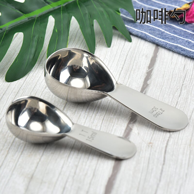 Endurance Stainless Steel Coffee Scoops & Measuring Spoons Exact Ergonomic Tablespoon 304 stainless steel spoon kitchen tools