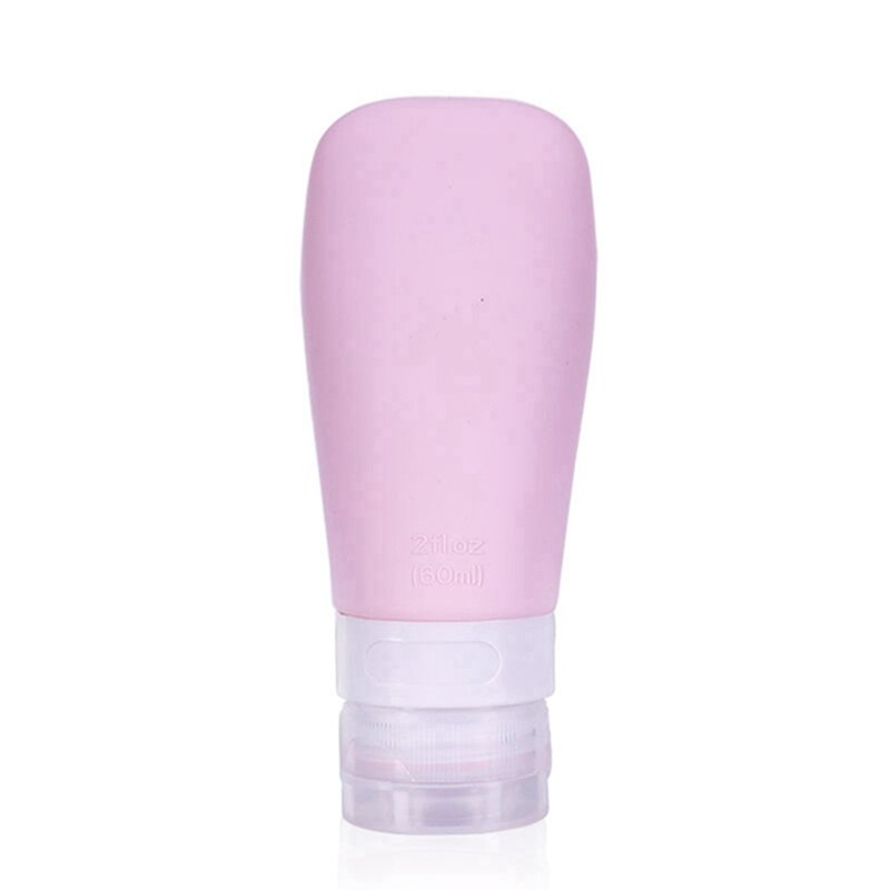 1 stk 60ml 90ml genopfyldelig silikone flaske rejse shampoo flaske lotion rejse pakning presse flasker bærbar kosmetik beholder: Pk1 60ml