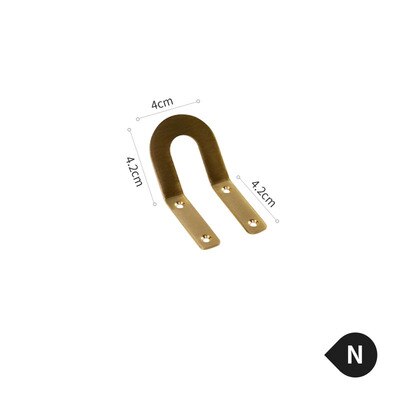 Gancho con letras para colgar en la pared, perchero dorado con alfabeto de latón, accesorios para el hogar: Transparente