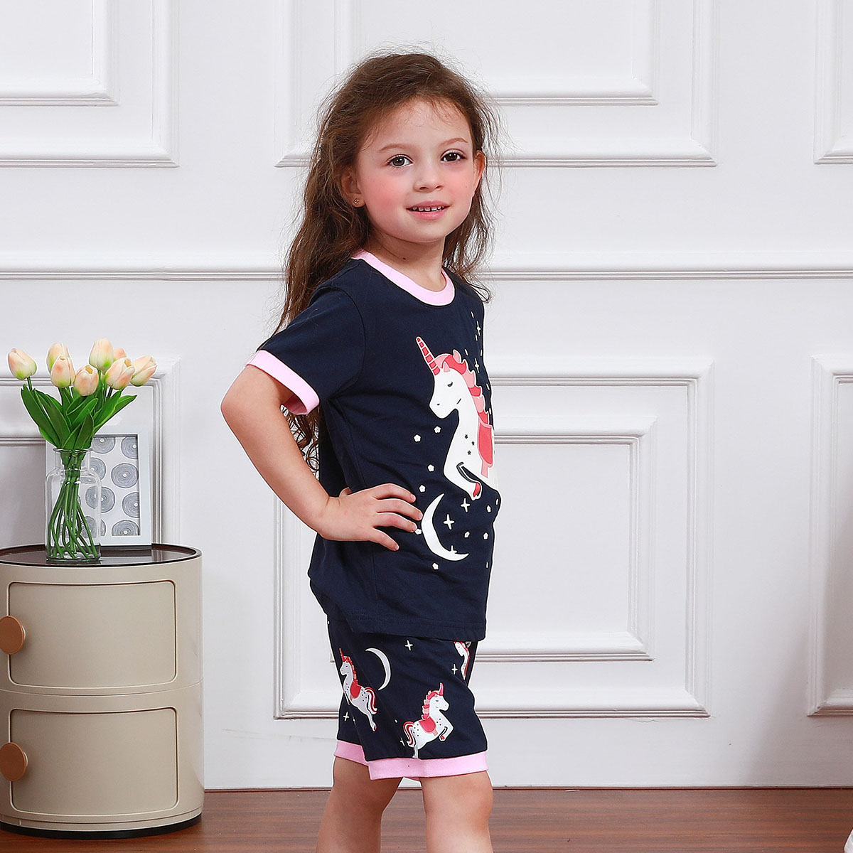 Meisjes pyjama sets kinderen eenhoorn pyjama peuter zomer nachtkleding cartoon nachtkleding kleding 2-10 jaar