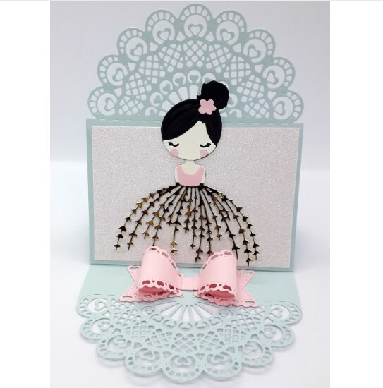 L-söndag pyssel stansar flicka metall klipp stansar schabloner scrapbooking prägling papper hantverk korttillverkning diy