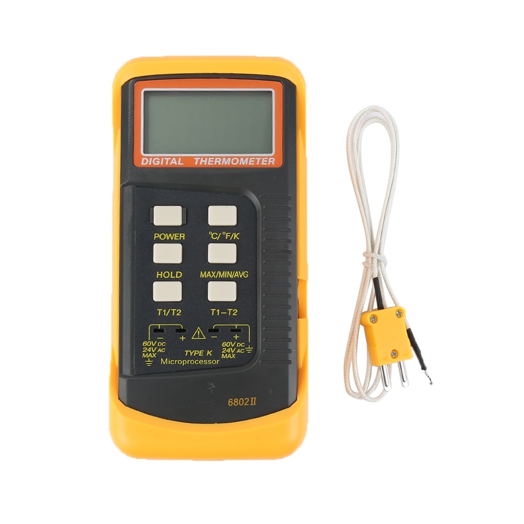 Thermomètre Numérique TM-902C – Mesure Précise Gaz, Liquides, Solides – Écran LCD Large