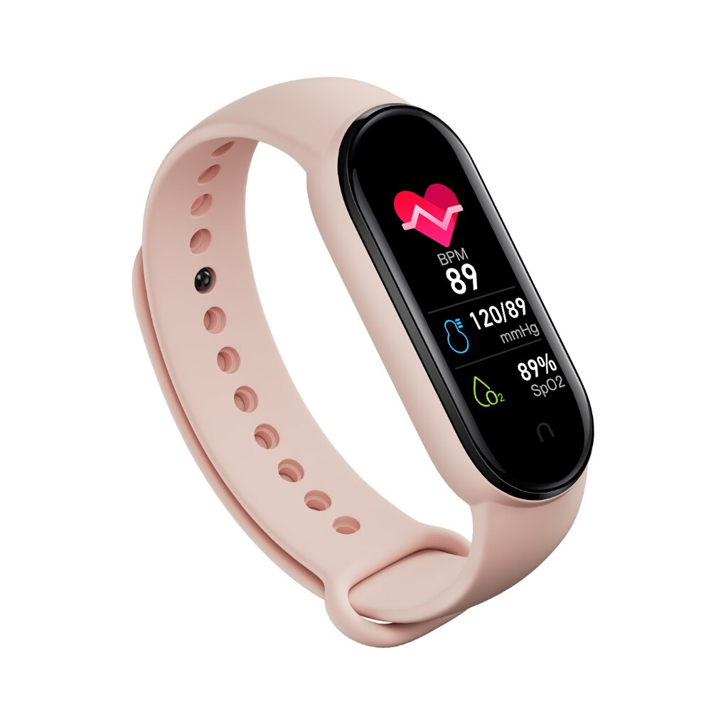 Montre connectée  m6 für männer und frauen, herzfrequenzmesser, arteriendruck, körperliche aktivität, uhr