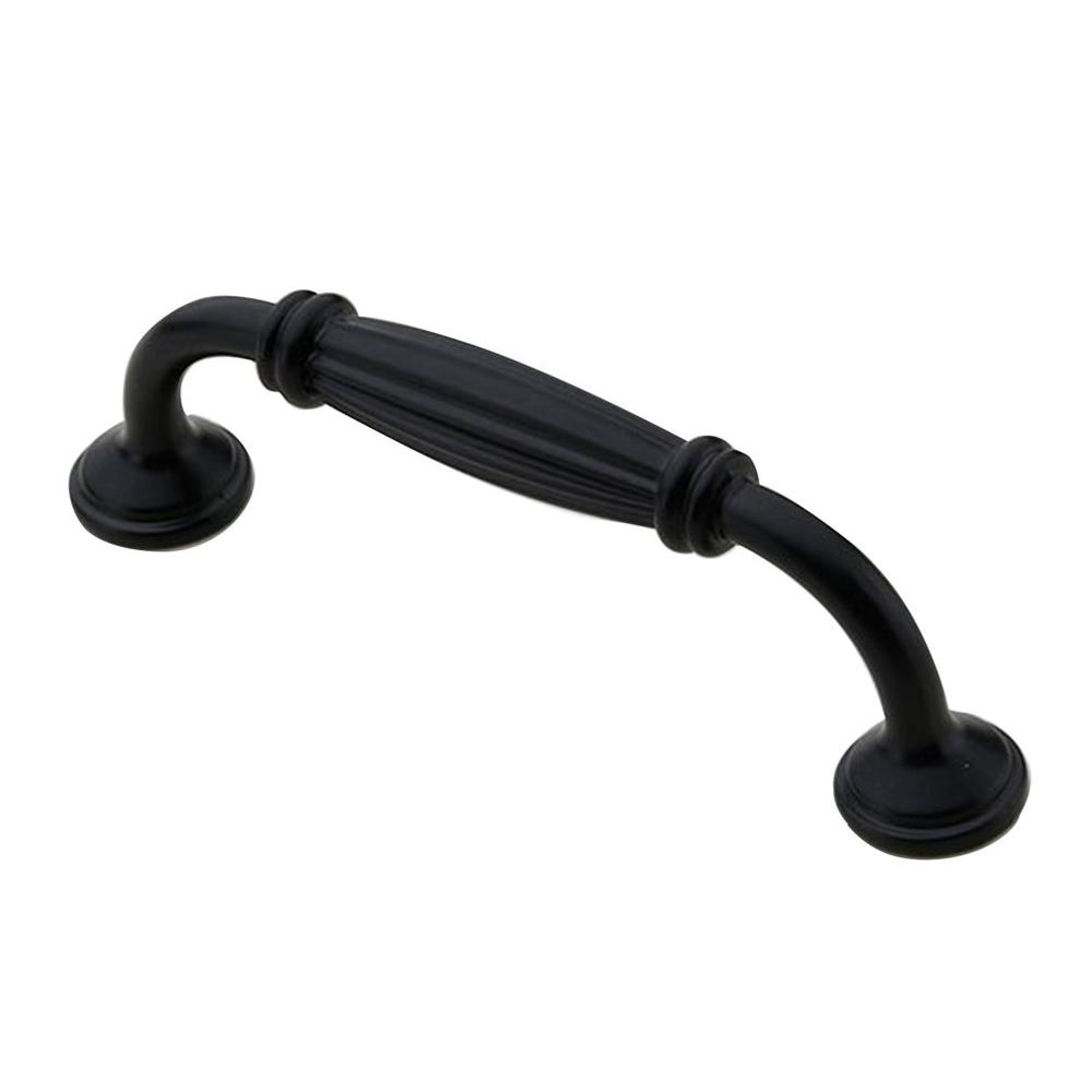 Euro-style Zinc Alloy Matte Black Cabinet Drawer Door Handle Kitchen/Bathroom/Wardrobe Knob Door Hardware Black Door Handles: 2143 / Hole spacing  96mm