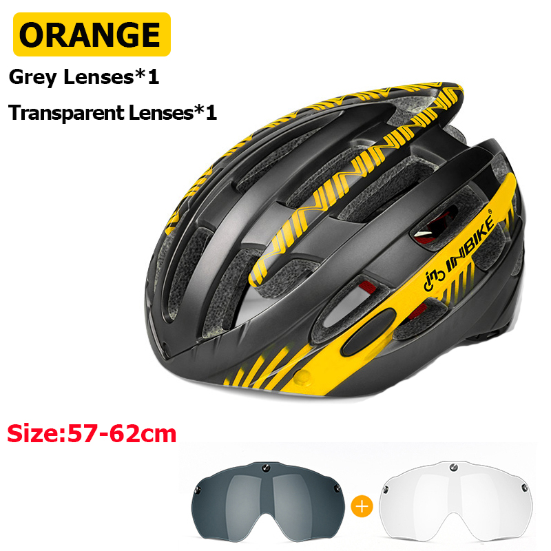 Inbike Fahrrad helme für Männer mit Lichtern Ultraleichtes Fahren Ich bin Freien Magnet brille Helm Fahrrad Helm Mann Fahrrad zubehör: Schwarz