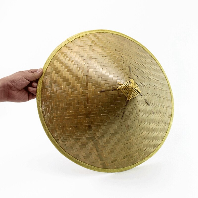 Kinesisk orientalsk vietnamesisk japansk coolie halm bambus solhat landmand fiskeri ris hat en solhat have landmand fiskeri
