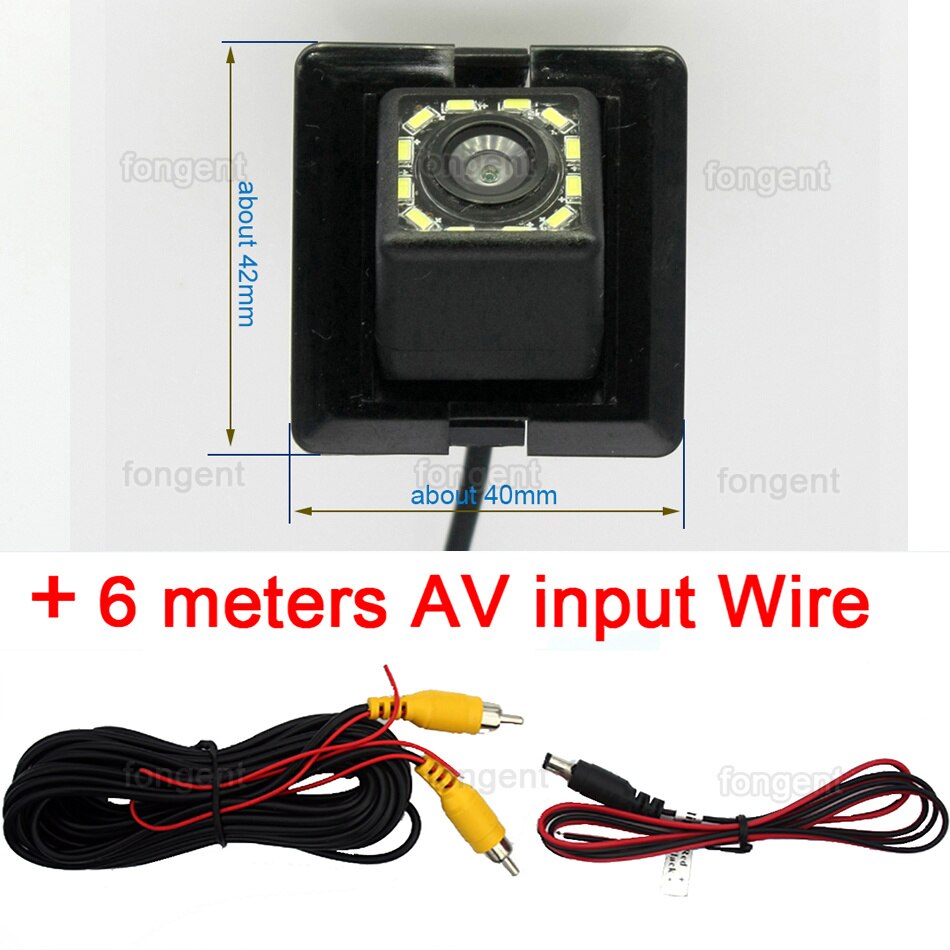 Vehicle Dynamic Trajectory Tracks Car Reversing Backup Rear View Camera For Toyota Prado 150 Parking Assistance: 12led Rear Camera