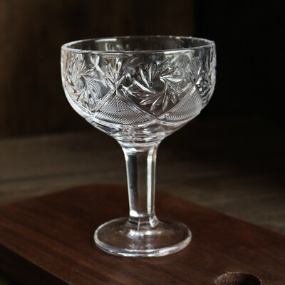 Vintage Pearl Relief Glass/Crystal Glass/Ice Cream Cup: Spiricle Cup