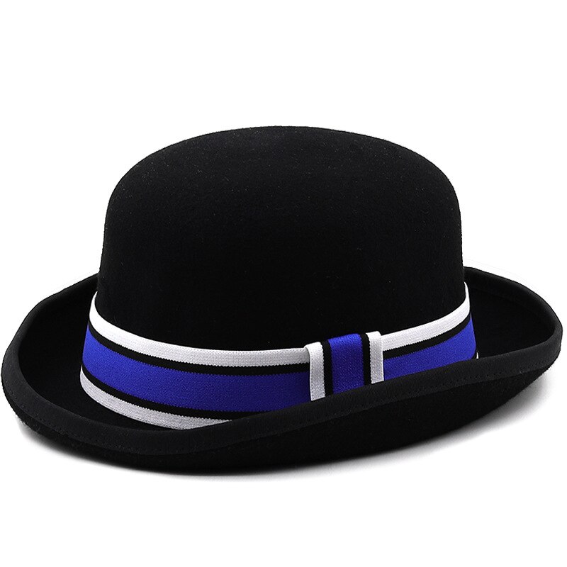 100% Wool Felt Jazz Fedoras Hats Bowler Hat For Men Women Party Formal Derby Hats Classic Church Cap: 03