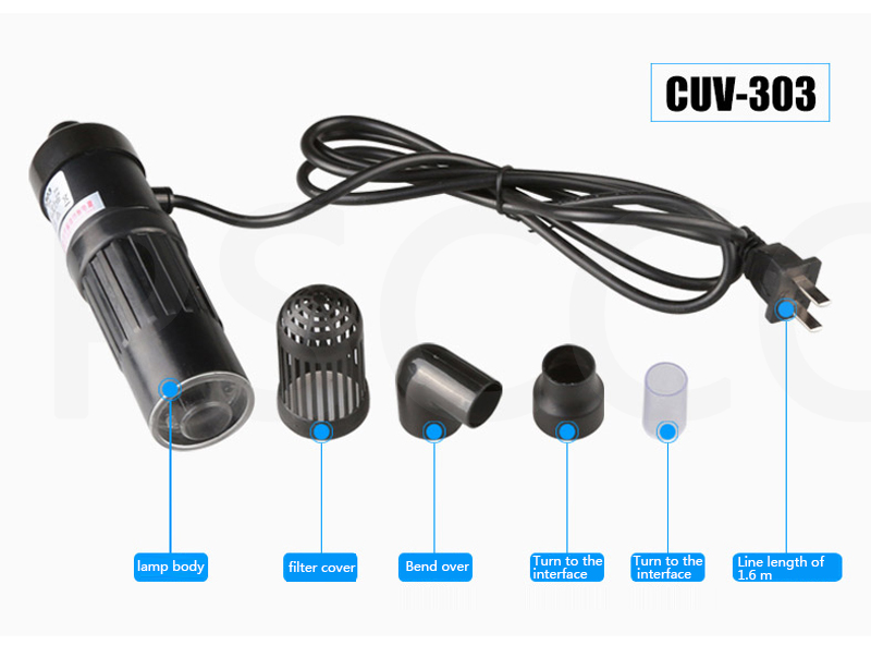 SUNSUN-Lámpara germicida UV para acuario, dispositivo externo para eliminar alage, CUV303, 305, 505, 510