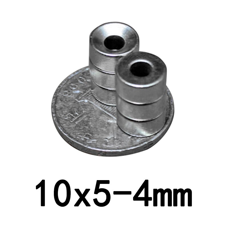 50 Stuks 10*5-4 Stong Neodymium Magneten Disc 10X5 Mm Gat 5 Mm Kleine Diameter magneet Ronde Verzonken Magnetische 10x5-5mm