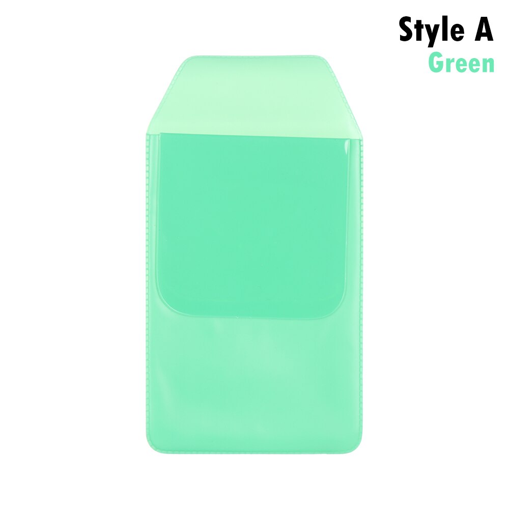 1Pc Kleurrijke Pvc Pocket Protector Lekvrije Pen Pouch Artsen Verpleegkundigen Zak Voor Pen Lekken Kantoor ziekenhuis Levert: Style A-green