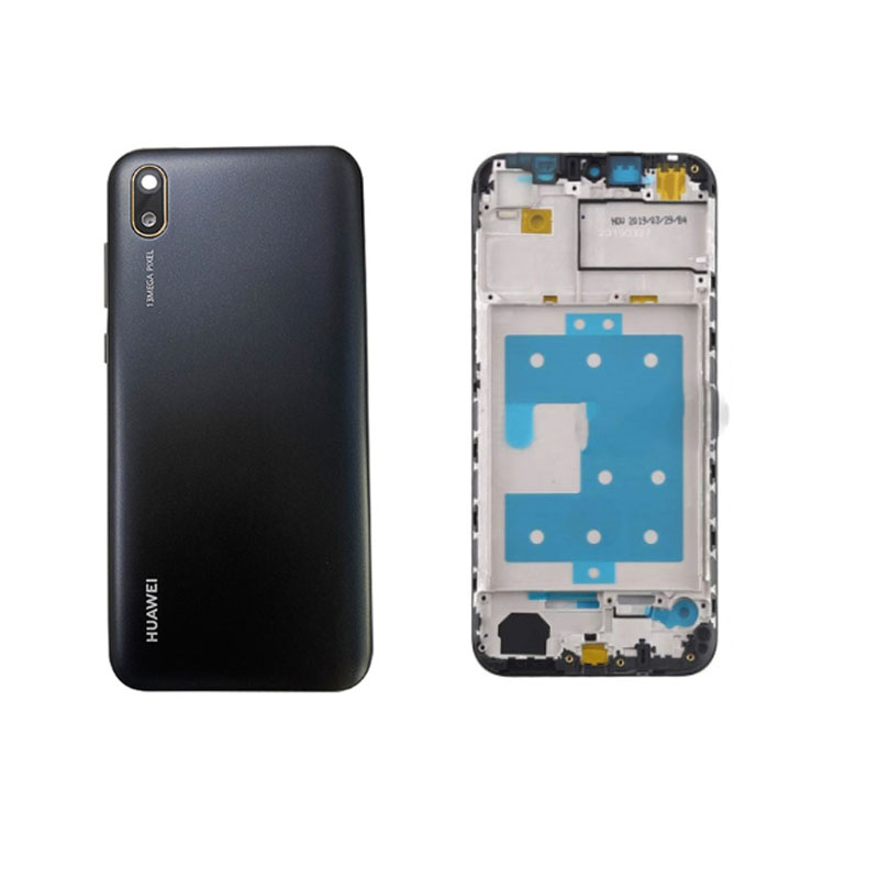 Carcasa LCD de 5,71 pulgadas para Huawei Y5 , marco frontal y medio, soporte + cubierta trasera de batería, AMN-LX9 LX1 LX2 LX3
