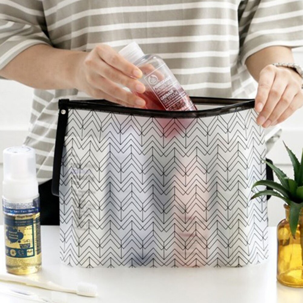 Tragbare PVC Wasserdicht transparent Druck machen-hoch Tasche Schreibwaren Lagerung Beutel