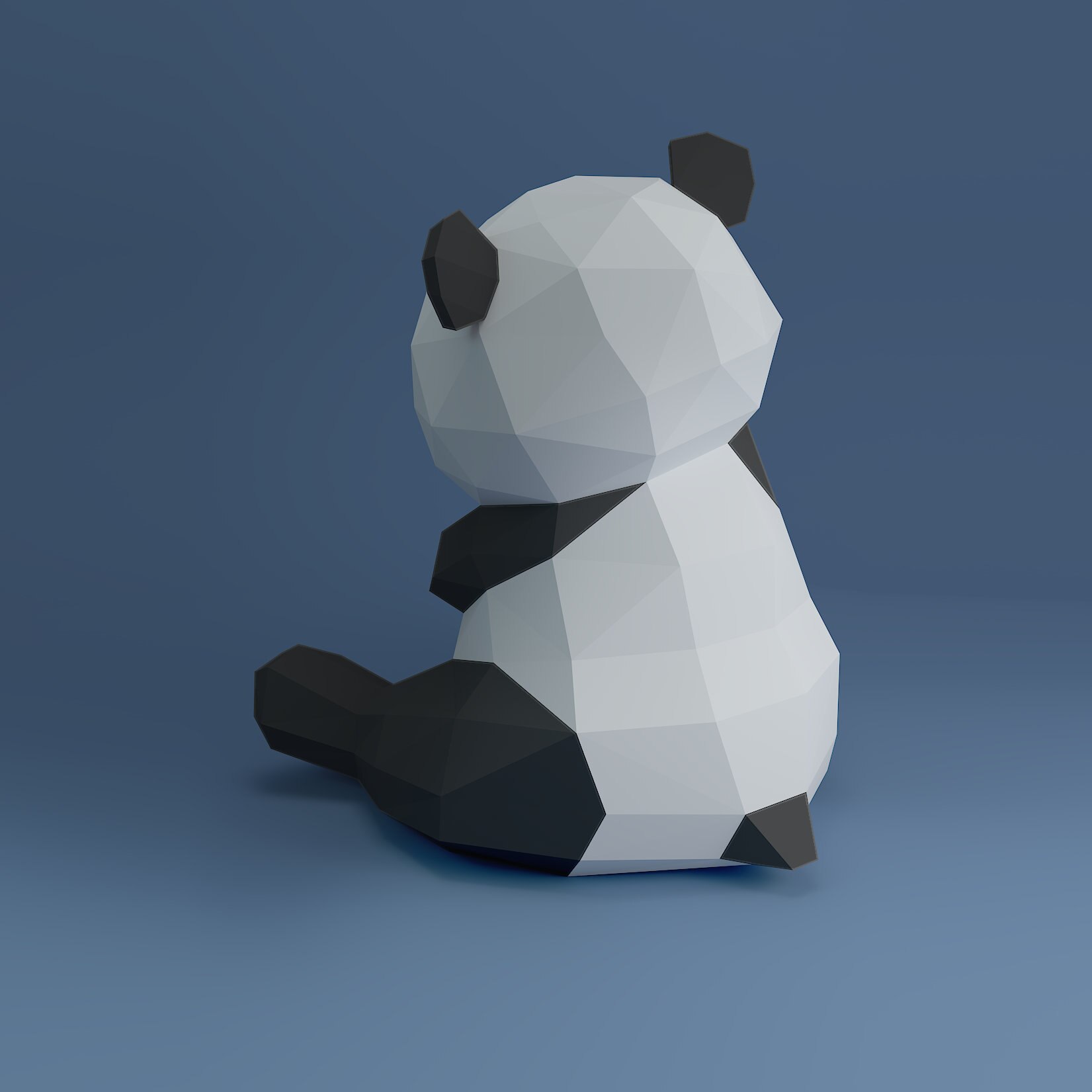 Panda animal 3d papercraft diy håndlavet papercraft ornamenter ornamenter geometrisk origami tredimensionel komposition