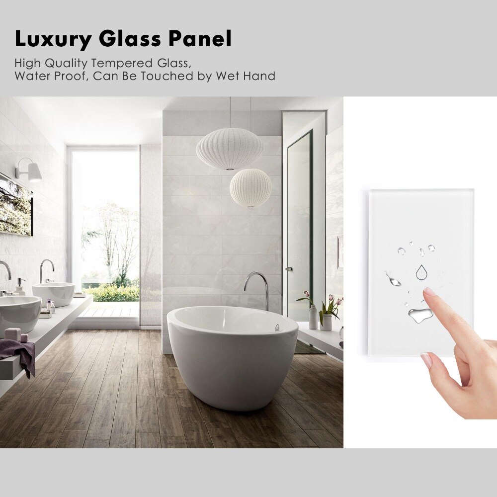 Inteligente Wifi calentador de agua interruptor de la caldera 16A 3000W Panel de vidrio de alta potencia Timmer aplicación móvil Control de voz con Alexa Google Home