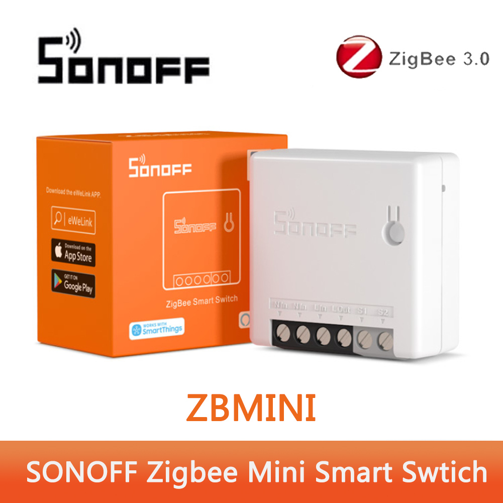 SONOFF ZB-llave electrónica USB Dongle Plus Zigbee 3,0, analizador inalámbrico Zigbee Gateway, Zigbee2MQTT ZHA, captura con antena: SONOFF ZBMINI