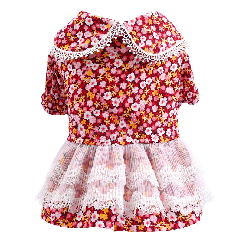 6 Colors Sweet Cat Dog Dress Summer Pet Clothes for Small Dogs Pets Dresses for Yorkies Chihuahua Puppy Cat Skirt disfraz perro