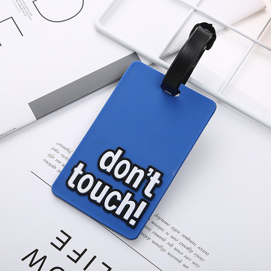 Moderno porta maletas con etiqueta táctil Dout, etiqueta de equipaje portátil, Gel de sílice para dirección de identificación, accesorios de viaje para equipaje: 1