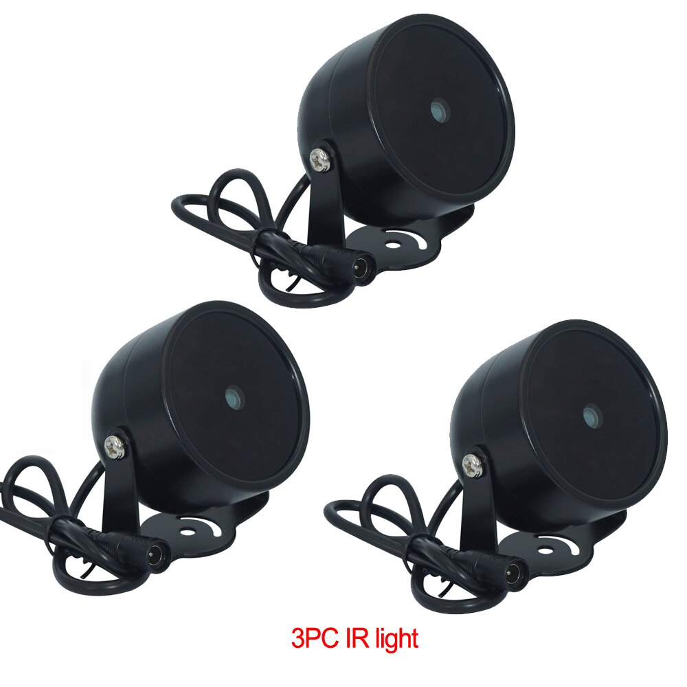 4IR LED High Power Light Infrared Illuminator IR Night Vision For CCTV Security Cameras Fill Lighting Metal Gray Dome Waterproof: Led4-B-3pc